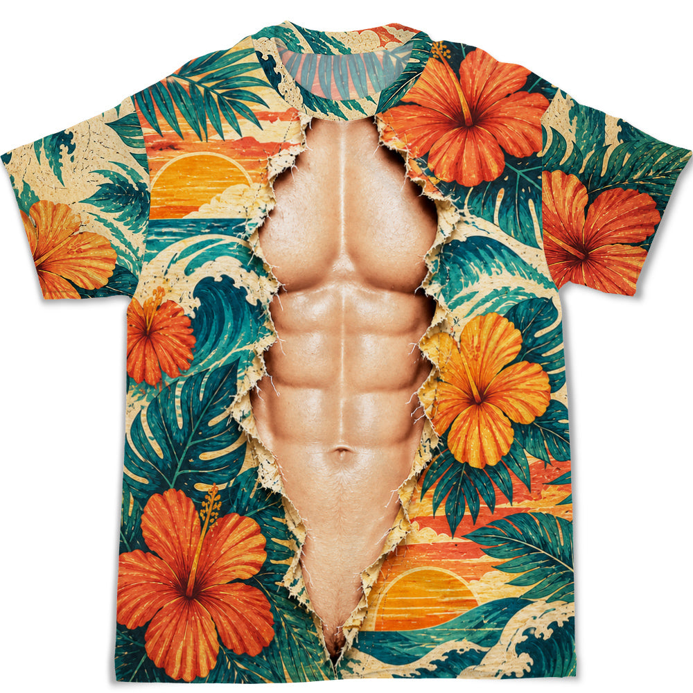 Custom Christmas Anniversary Keepsake Gifts For Husband • Hawaii Vibes - Personalized All-over-print T-shirt