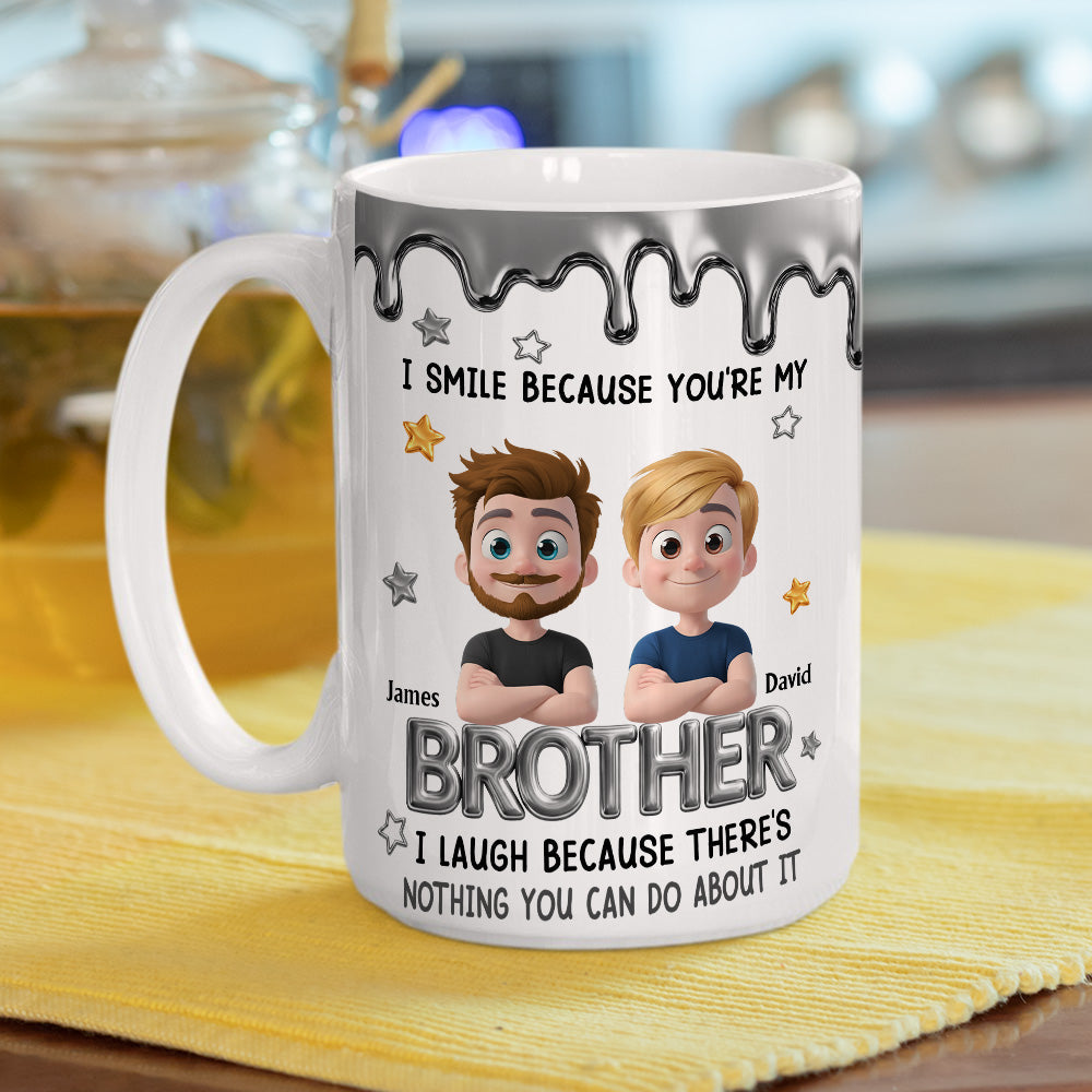Custom Christmas & Birthday Gift For Brother • I Laugh At You Brother - Personalized Coffee Mug