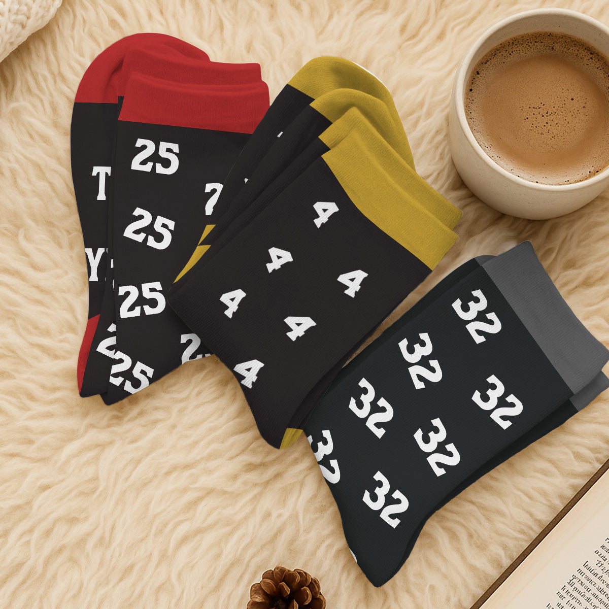 Custom Unique Footwear, Christmas Birthday Gift For Him & Her • Look This Good - Personalized Crew Socks