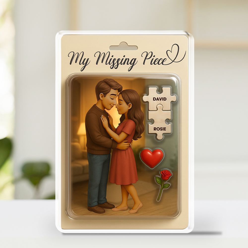Custom Decor for Husband, Gift for Him • My Missing Piece - Personalized Acrylic Plaque