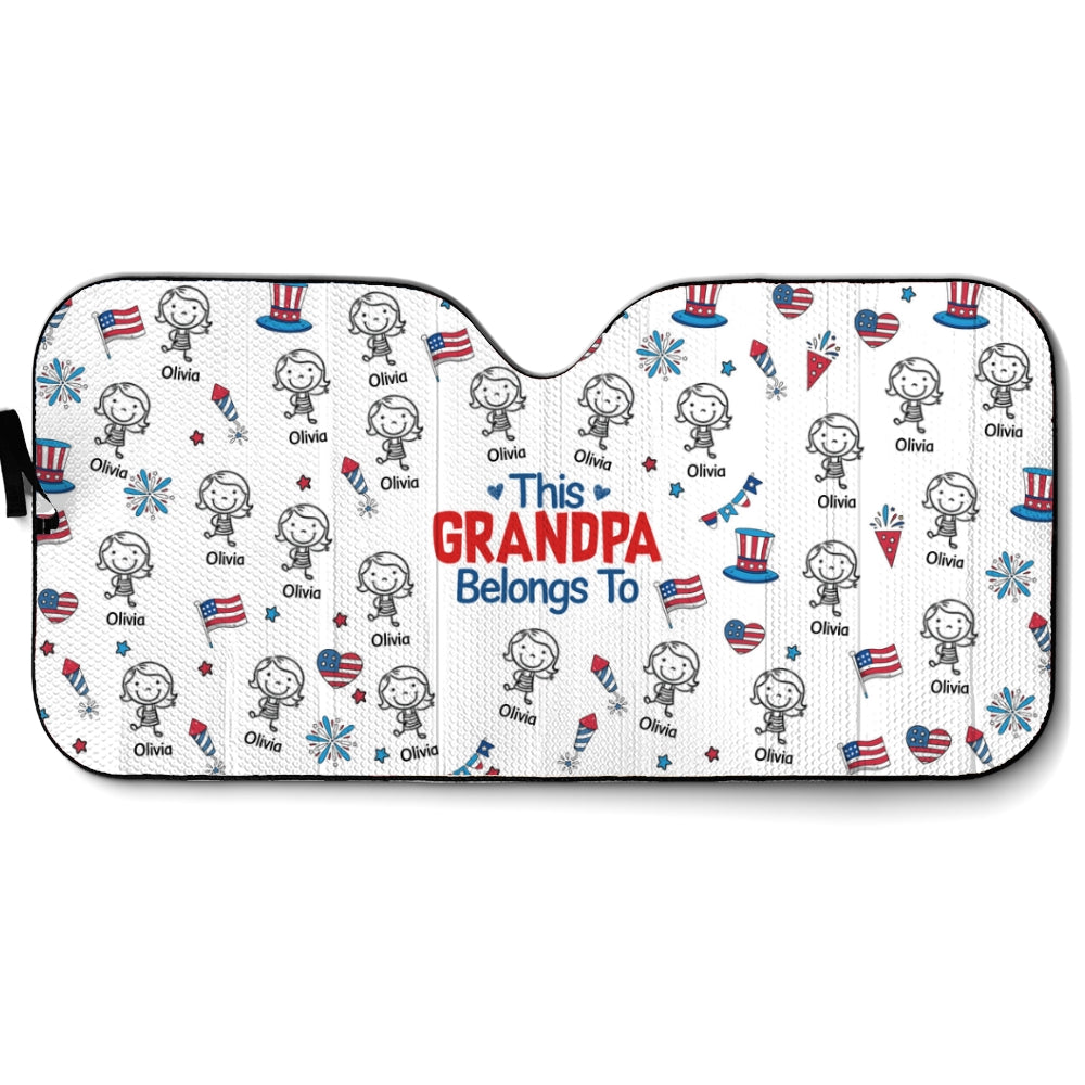 Papa America - Personalized Car Sunshade