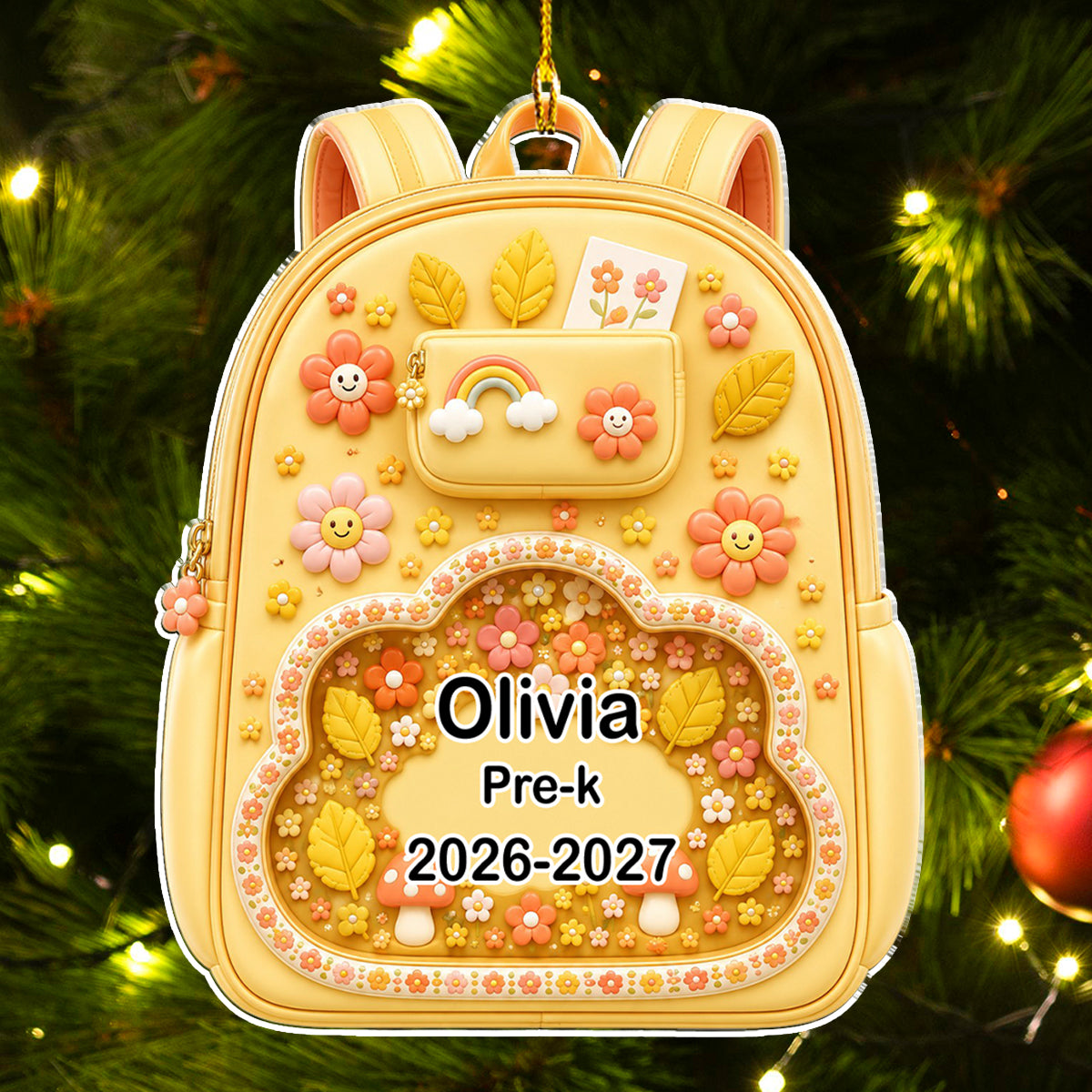 Custom Family Ornament, Christmas Gift for Family Members •  Christmas Cheer For Little Learners - Personalized Acrylic Ornament