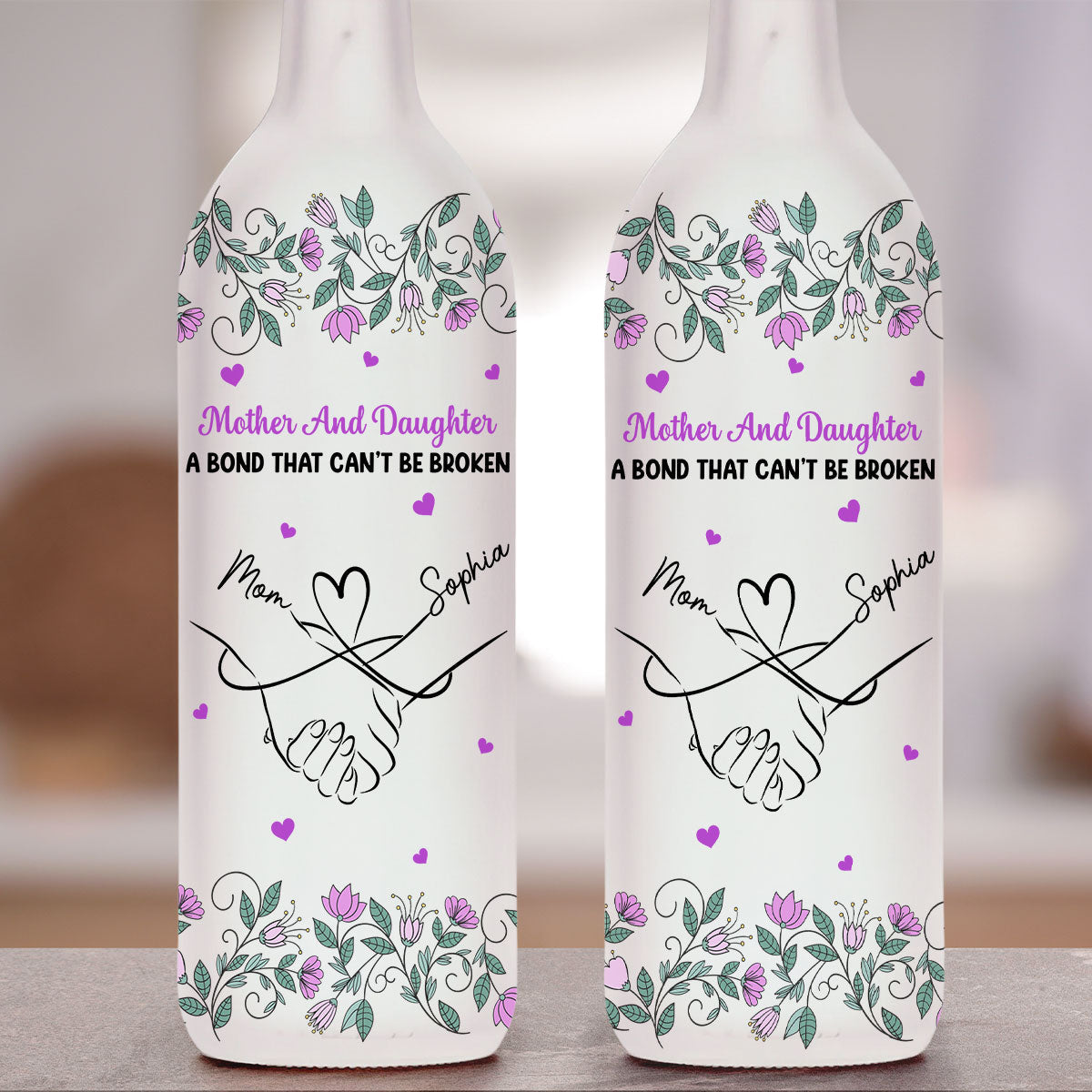 Mother And Daughter Relationship - Personalized Bottle Lamp