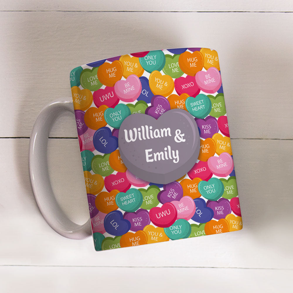 Custom Anniversary Keepsake Gifts For Couple • Love Laughter And Candy- Personalized Coffee Mug