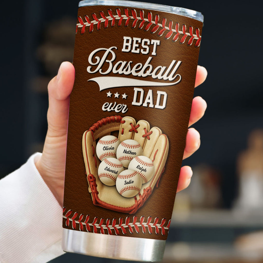 Custom Father's Day Birthday Gifts For Dad • Best Baseball Dad Ever - Personalized Tumbler