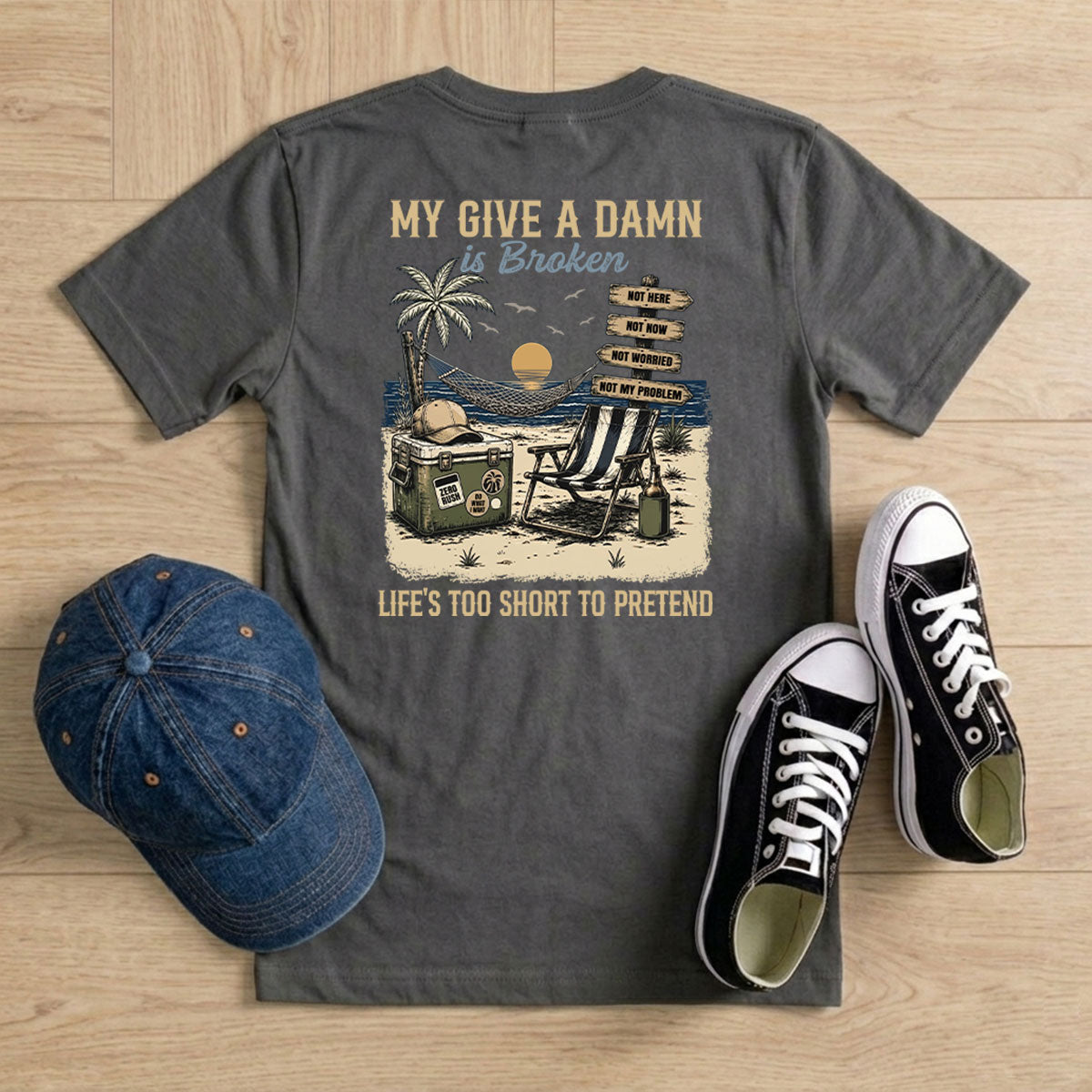 Custom Christmas & Birthday Keepsake Gift • Not My Problem Vacation - Personalized Shirt