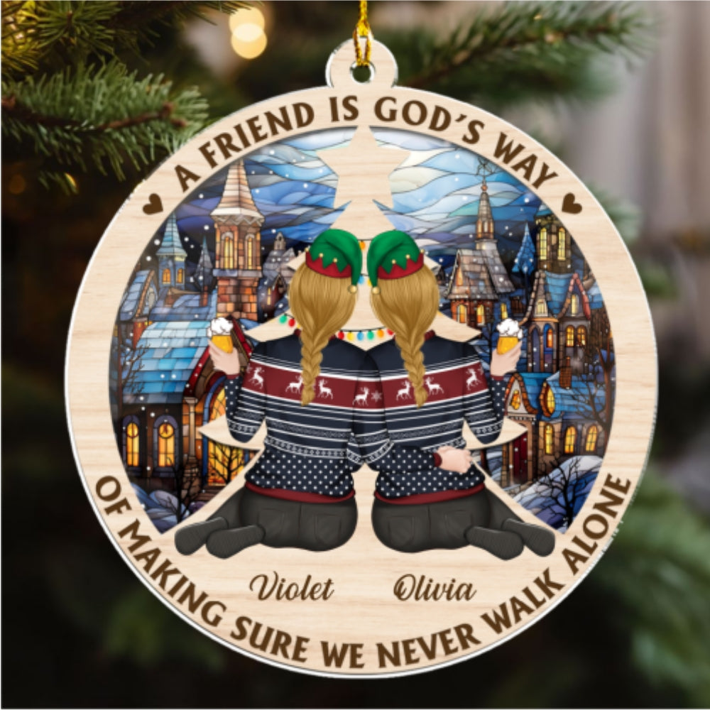Custom Friendship Christmas Ornament, Best Friend Gift •  Make Sure We Are Friends Forever - Personalized Acrylic Ornament