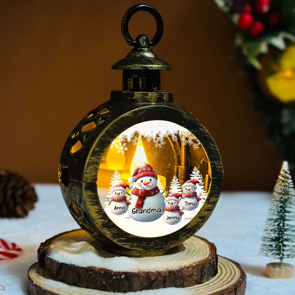 Custom Name Christmas Gifts for Grandma, Holiday Decor • My Fav People Call Me Grandma - Personalized Christmas Lantern