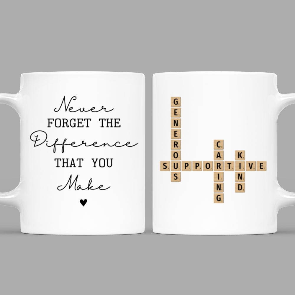 Custom Coworker, Christmas & Birthday Team Appreciation Gift • Difference You Make - Personalized Coffee Mug
