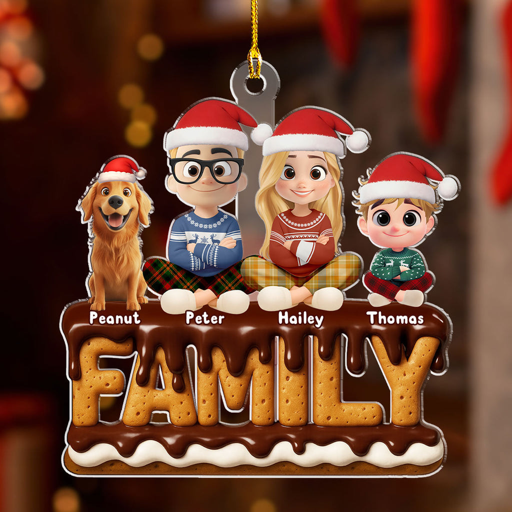 Custom Family Ornament, Christmas Gift for Family Members •  Family Christmas 2025 - Personalized Acrylic Ornament