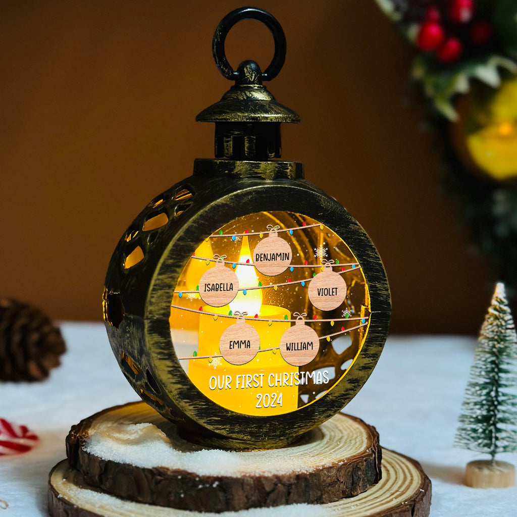 Custom Family Christmas Gifts, Holiday Decor • Merry Christmas Family - Personalized Christmas Lantern