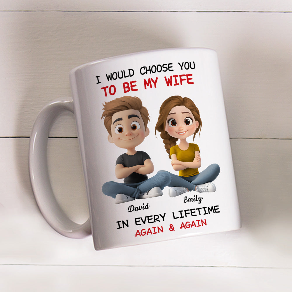 Custom Anniversary Keepsake Gifts For Couple • Always Choose You My Wife - Personalized Coffee Mug