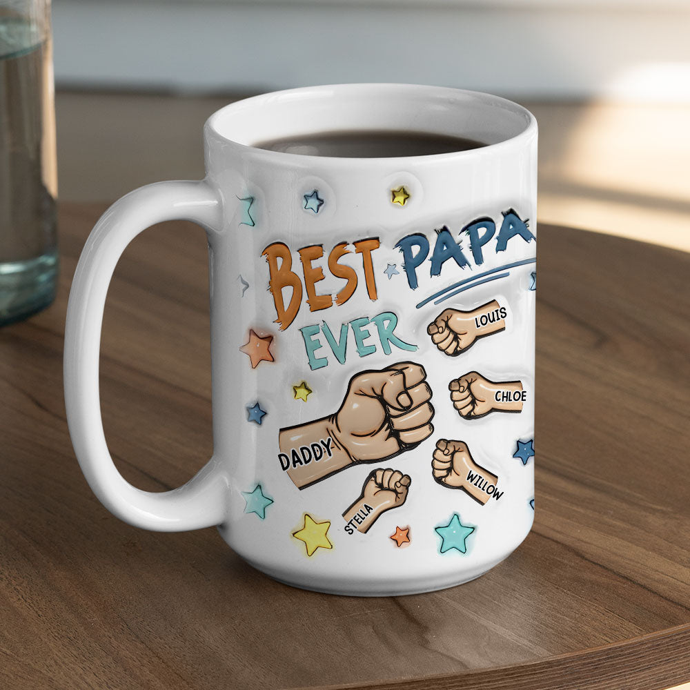 Custom Christmas & Birthday Gift for Dad • Worlds Greatest Dad - Personalized 3D Inflated Effect Mug