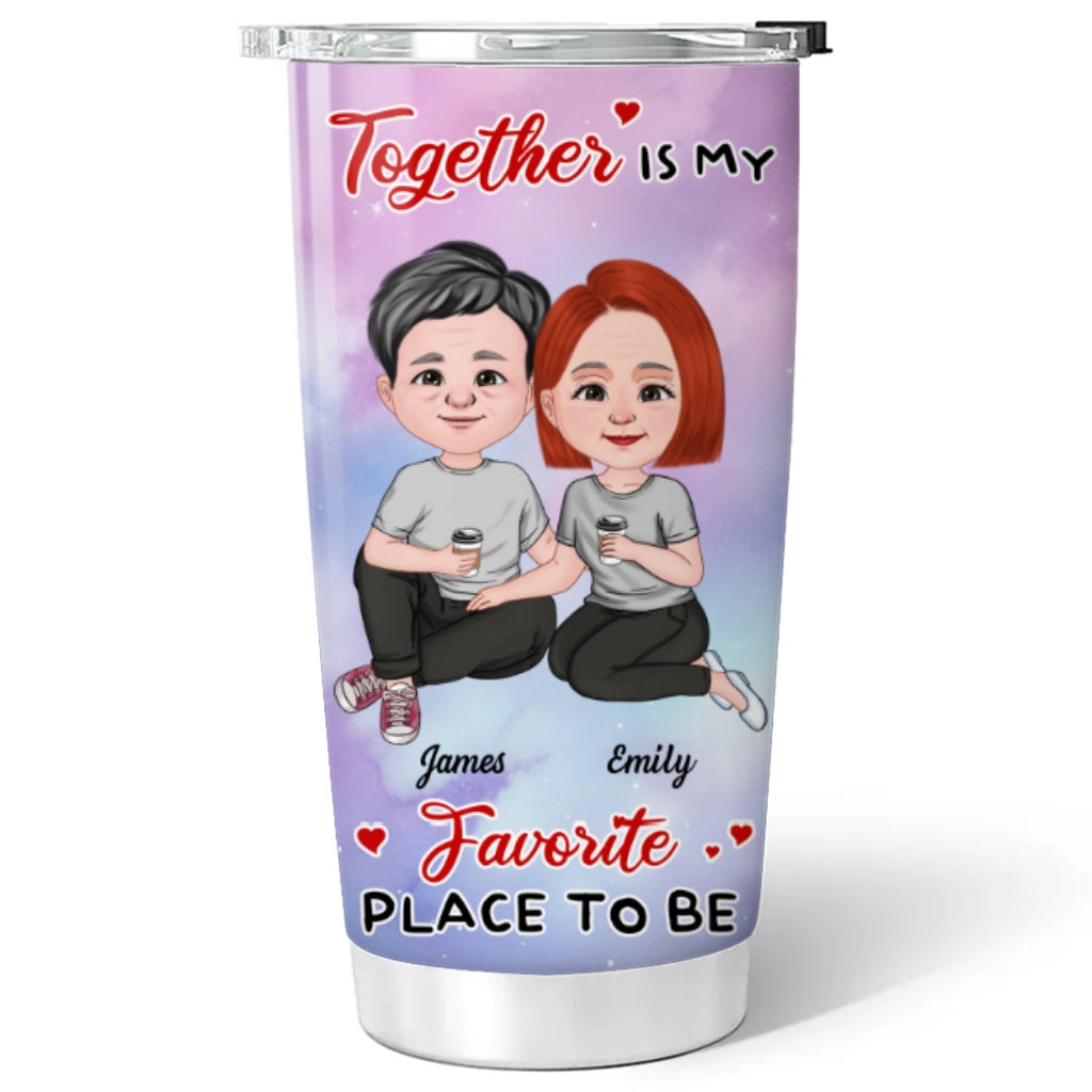 Together Is My Favorite Place To Be - Personalized Tumbler