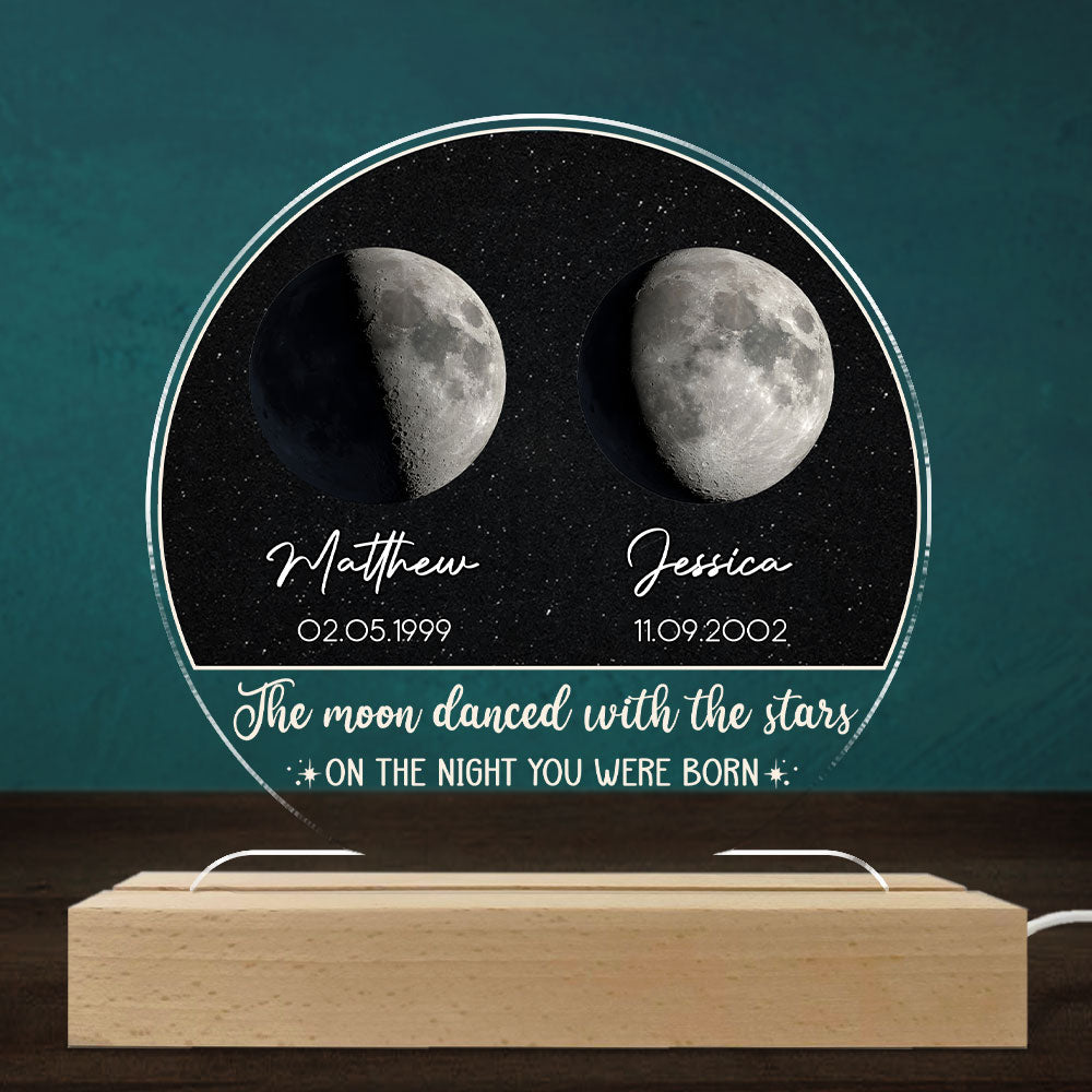 Custom Gifts for Daughter & Mom, Mother's Day Birthday • The Night Shined For You - Personalized LED Light