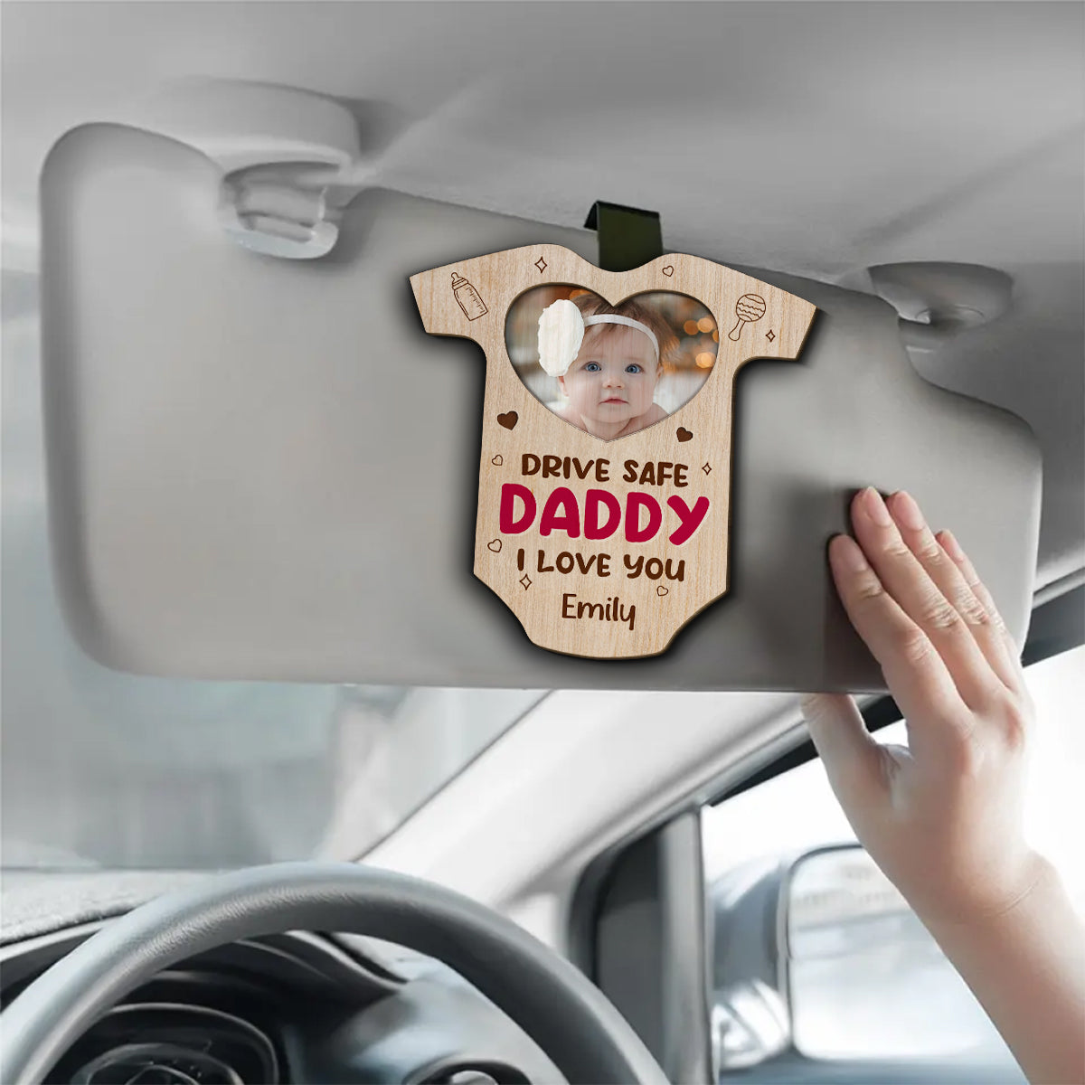 Drive Safe Love You - Personalized Car Visor Clip