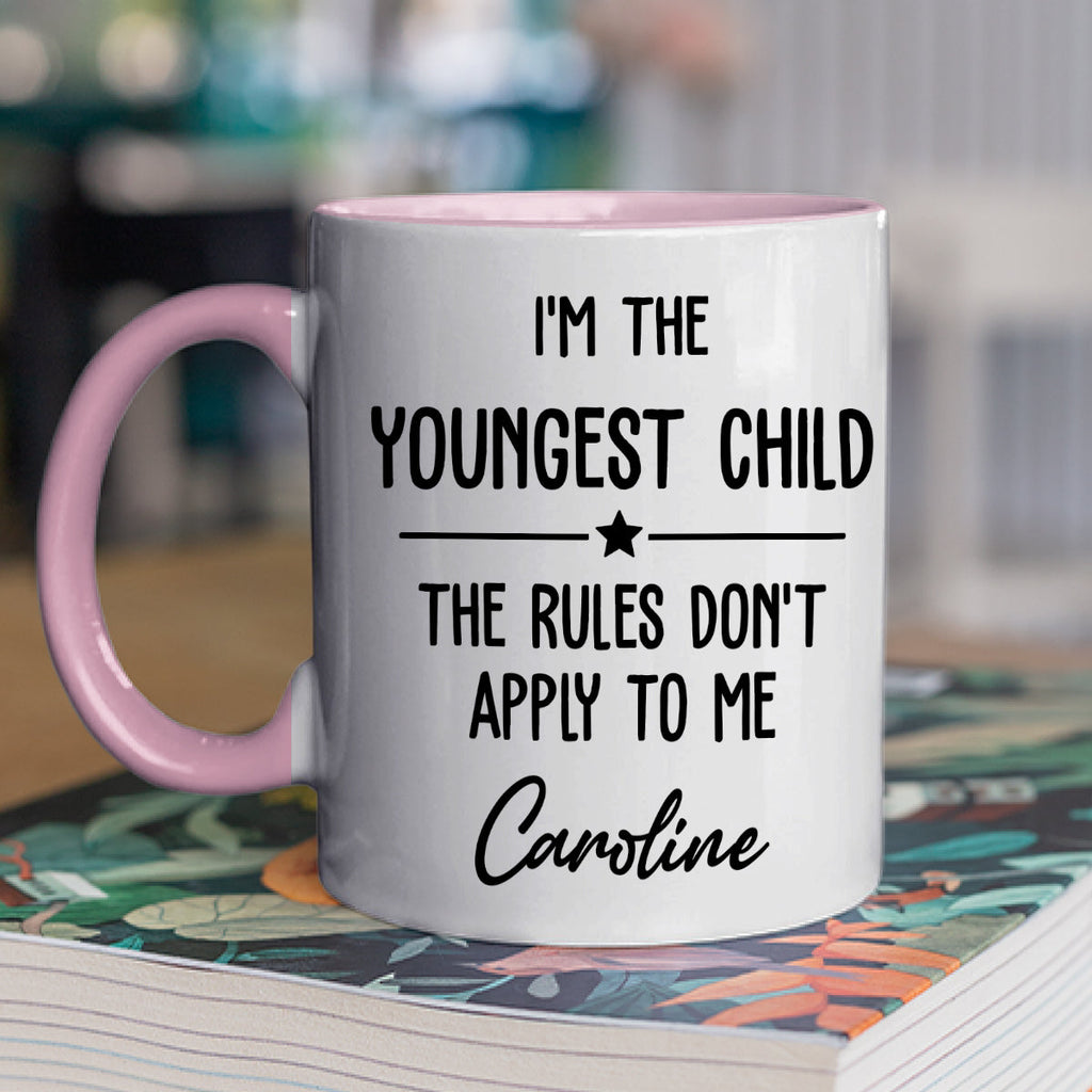 Custom Christmas & Birthday Gift for Brother & Sister • Family Rules Start With Siblings - Personalized Accent Mug