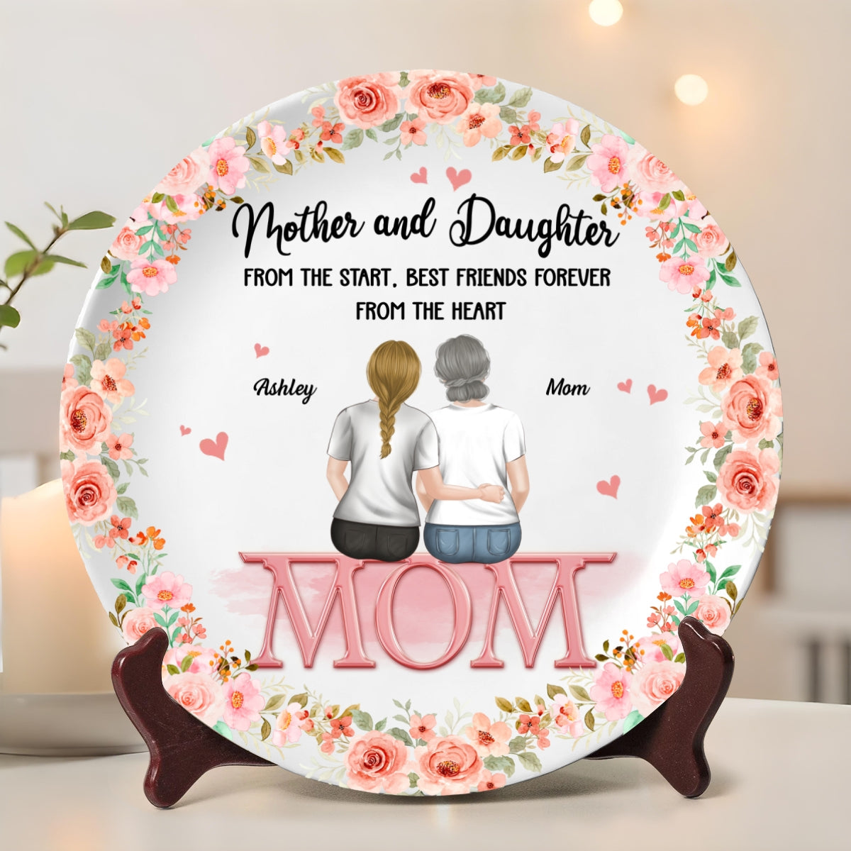 Mother And Daughter - Personalized Plate