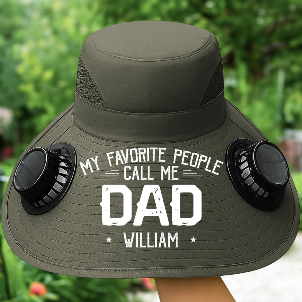 My Favorite People Call Me Daddy - Personalized Solar Fan Hat