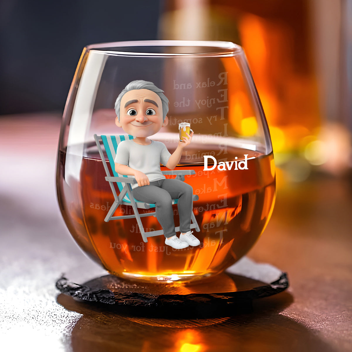 Take Time Just For You - Personalized Wine Glass