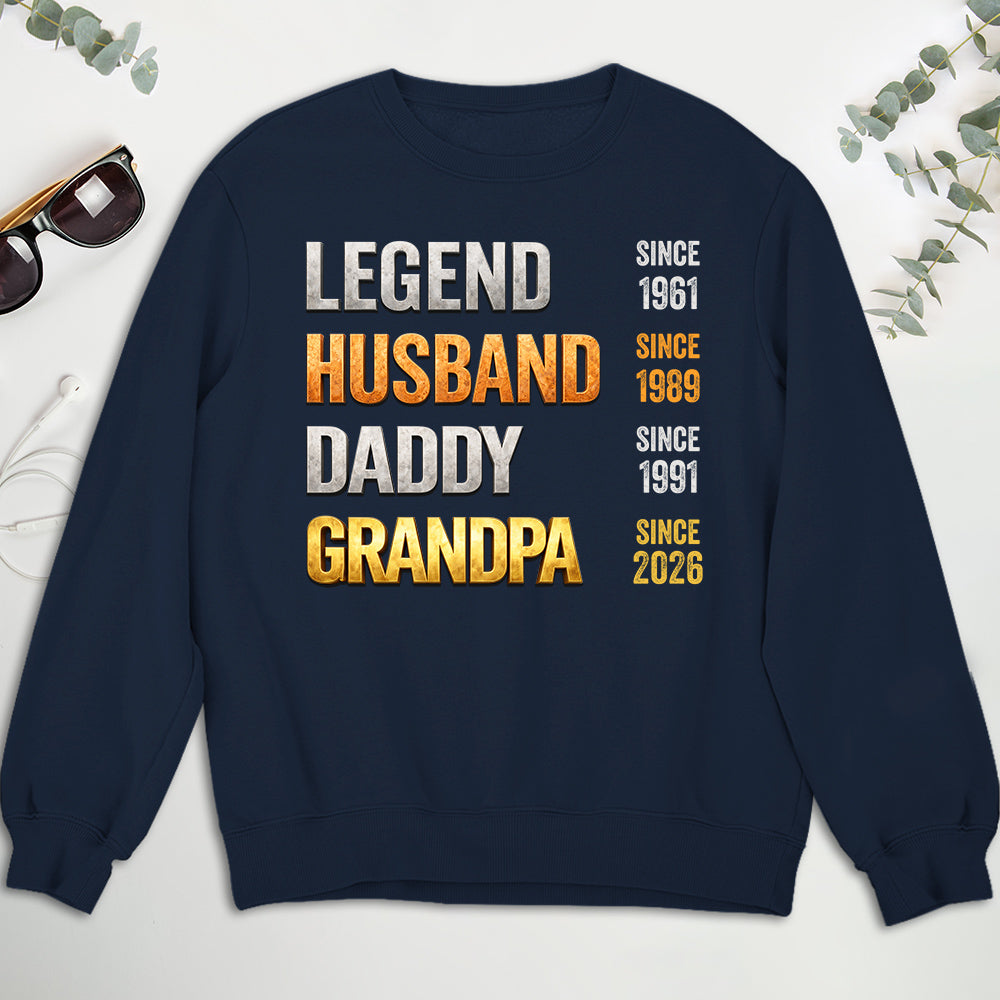 Custom Father's Day, Special Gift for Dad & Grandpa • Legendary Dad Metal Retro - Personalized 3D Effect Shirt