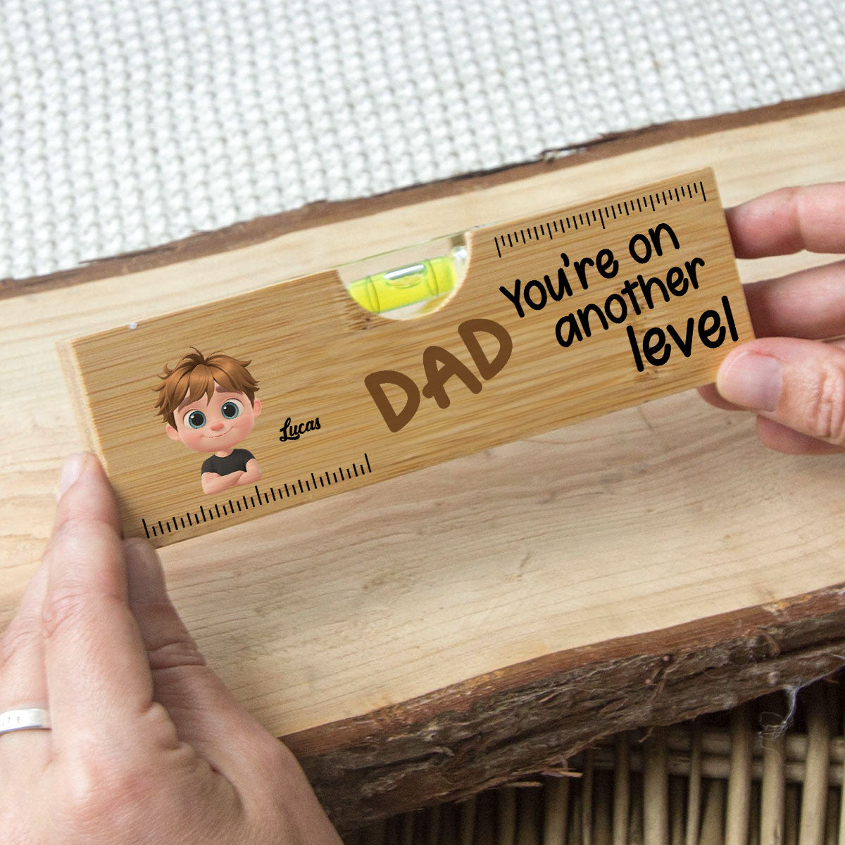 You Are On Another Level - Personalized Wooden Spirit Level Bottle Opener