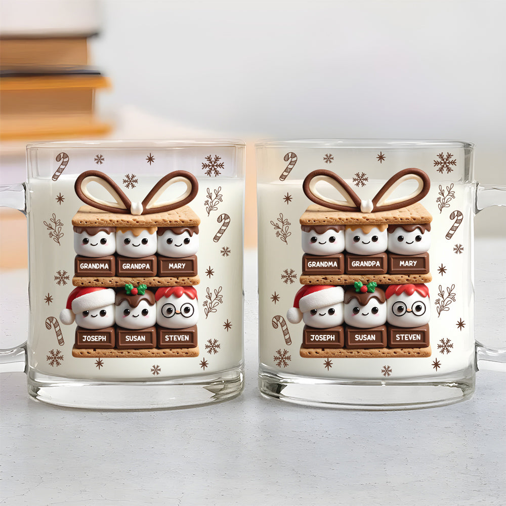 Custom Christmas & Birthday Keepsake Gift • Happy Smores - Personalized Glass Mug
