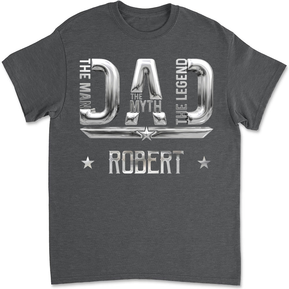 Custom Father's Day, Special Gift for Dad & Grandpa • The Man Myth Legend - Personalized Shirt