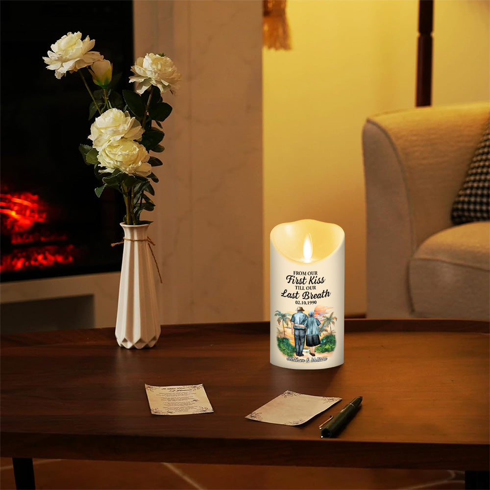From Our First Kiss - Personalized LED Candle