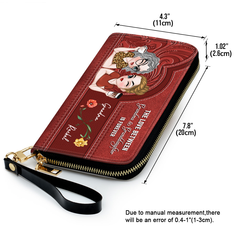 Forever Love You Grandma - Personalized Leather Wallet