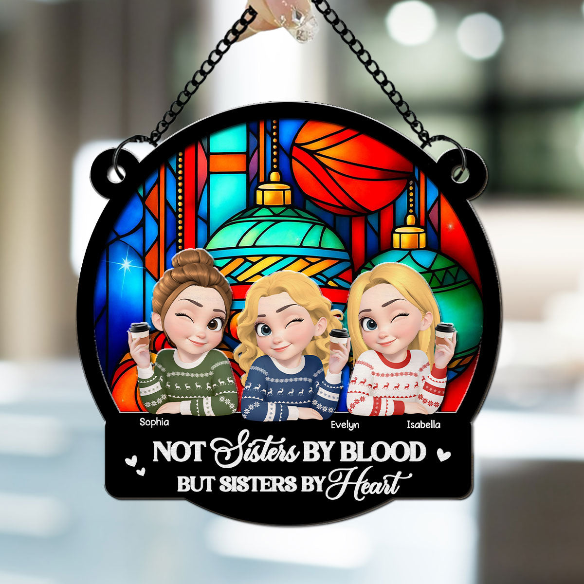 Custom Christmas Hanging Decor, for Best Friend, Friendship Gifts • You Are My Christmas Miracle - Personalized Suncatcher