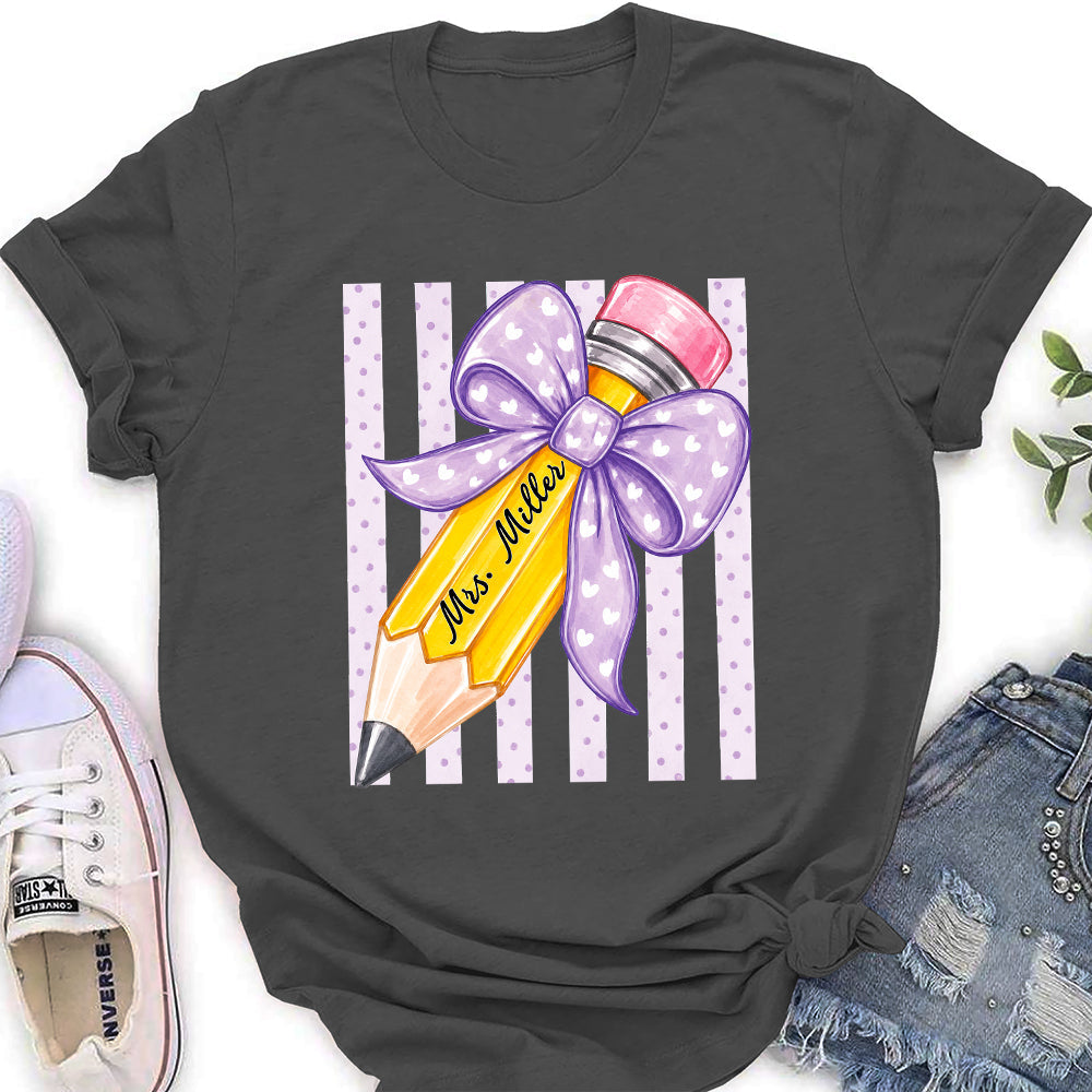 Custom Christmas & Birthday Keepsake Gift • Best Teacher Ever Hands Down - Personalized Shirt