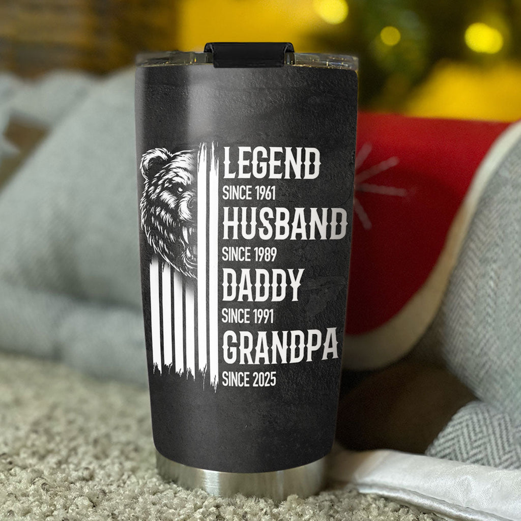 Custom Christmas Birthday Gifts For Dad • A True King - Personalized Tumbler