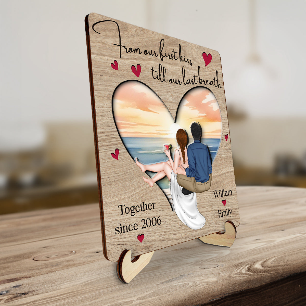 Custom Couple's Decor, Anniversary & Wedding Gift • You And Me Till The End - Personalized Wooden Plaque