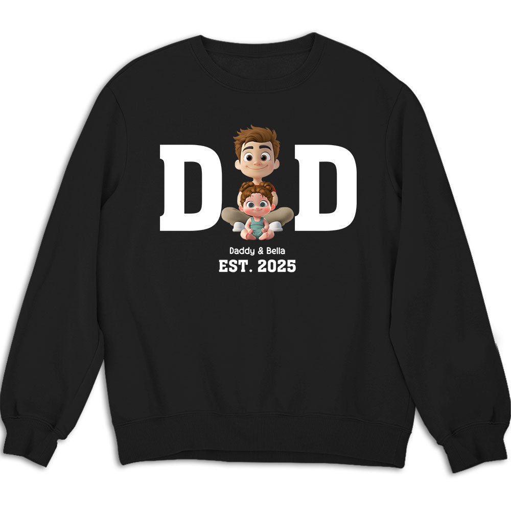 Custom Father's Day, Special Gift for Dad & Grandpa • Happy Kids With Dad - Personalized Shirt