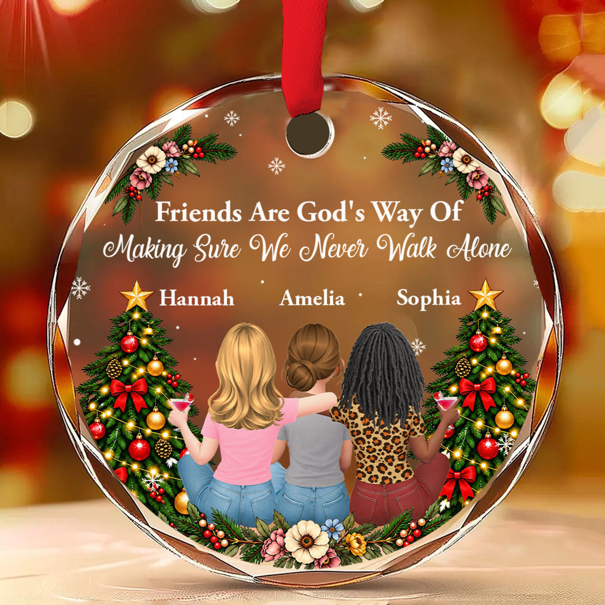 Custom Keepsake Christmas Ornament •  There Will Never Be Another - Personalized Glass Ornament