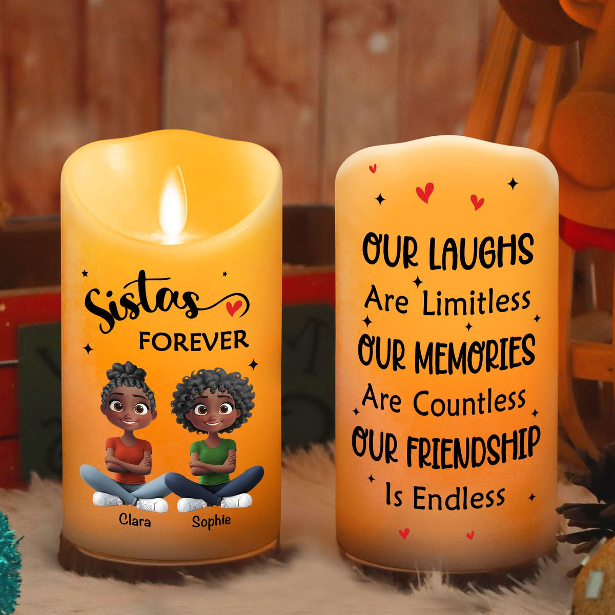 Limitless Friendship Glow - Personalized LED Candle
