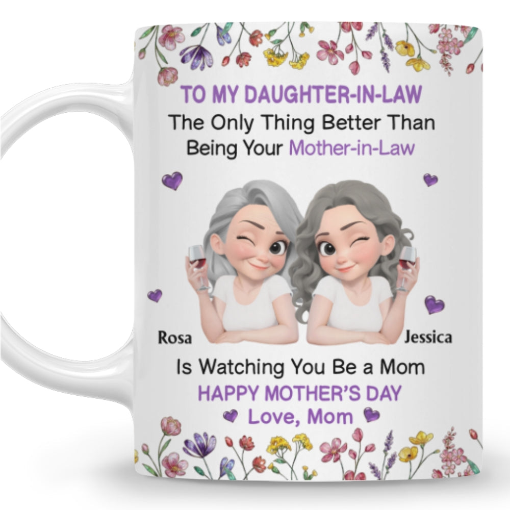 Custom Mother's Day Gift for Daughter • So Lucky To Have You - Personalized Coffee Mug