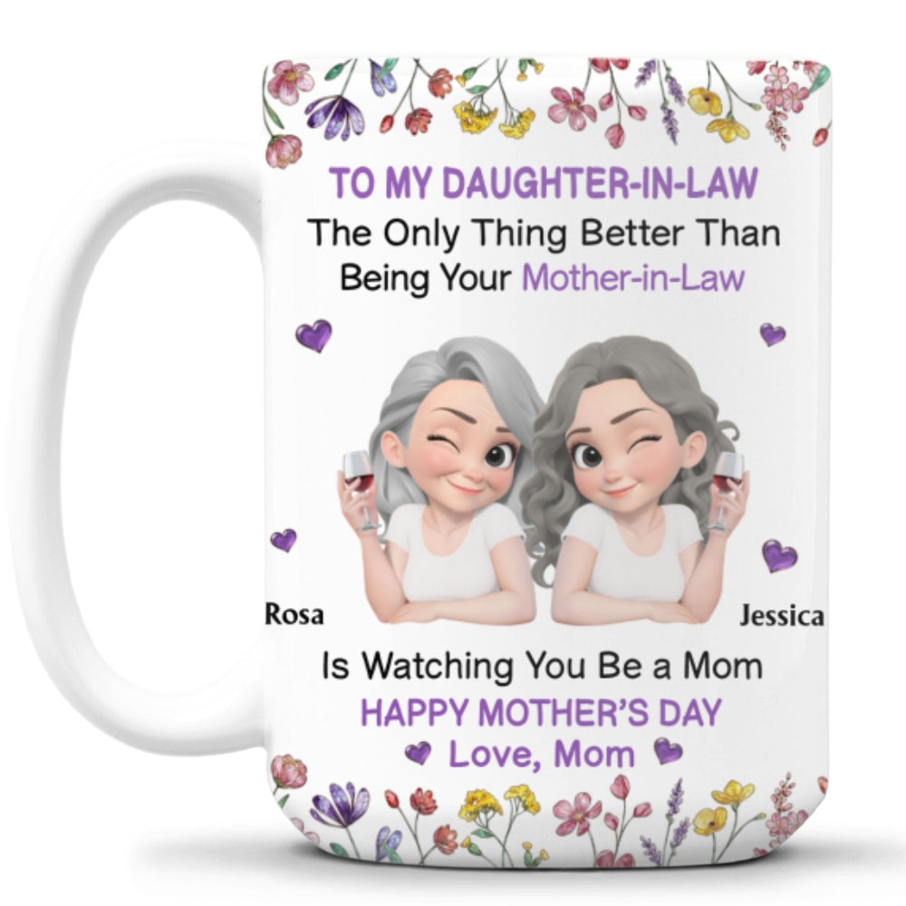 Custom Mother's Day Gift for Daughter • So Lucky To Have You - Personalized Coffee Mug