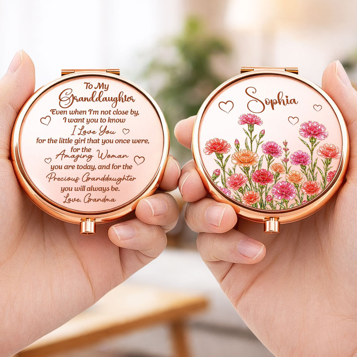 To My Little Girl - Personalized Compact Mirror