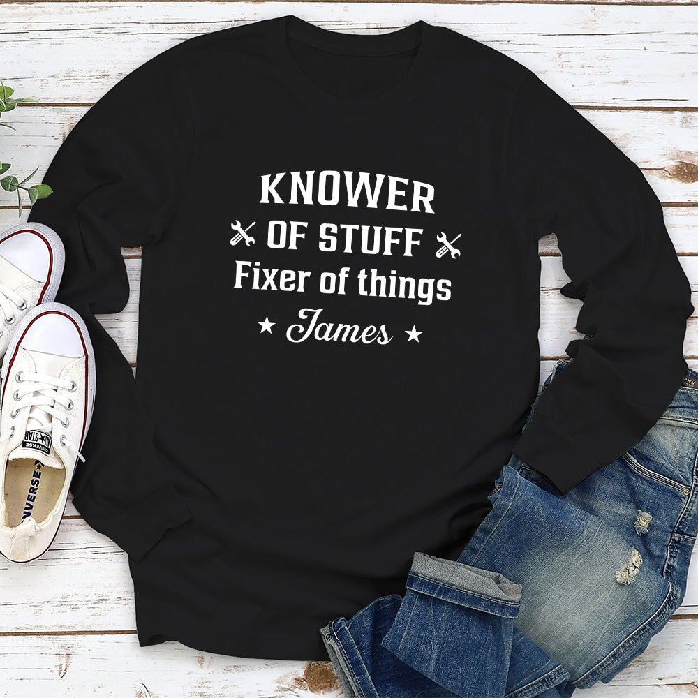 Custom Christmas Anniversary Keepsake Gifts For Husband • Fixer And Knower - Personalized Shirt