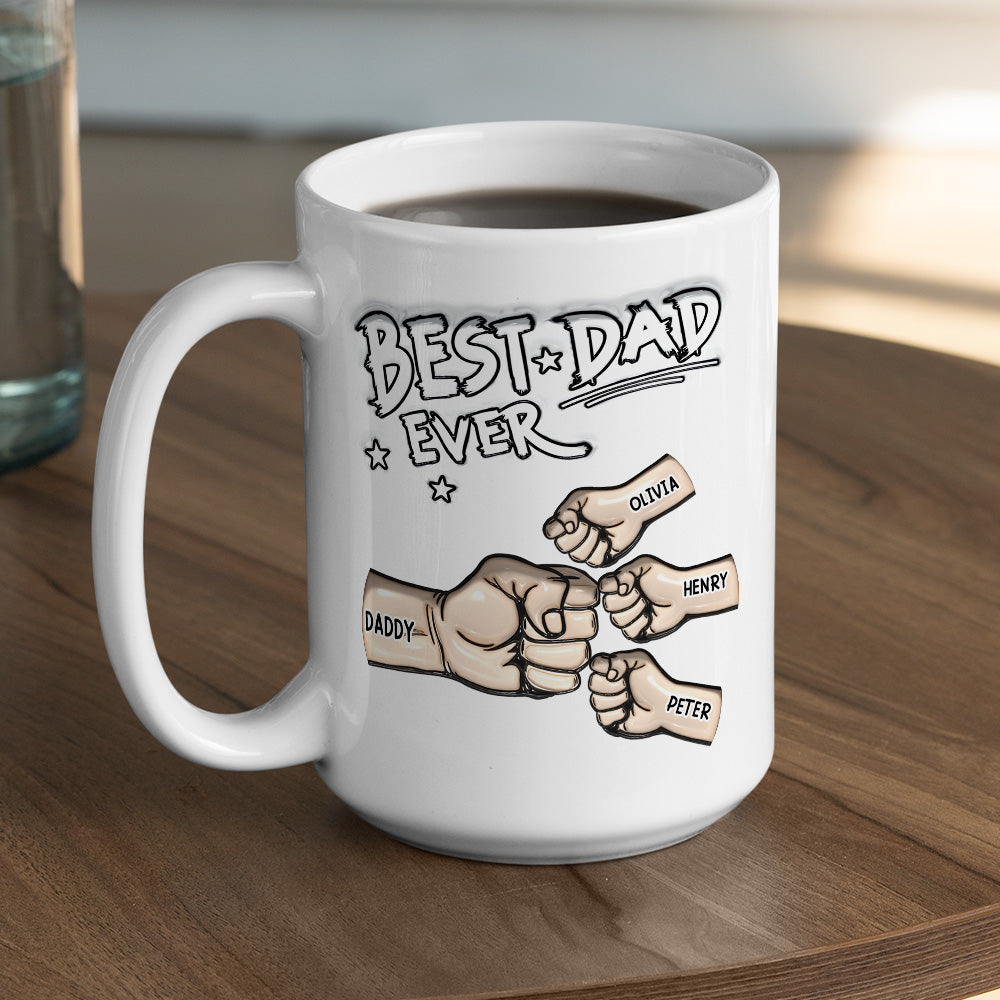 Custom Father's Day, Special Gift for Dad & Grandpa • Best Dad - Personalized 3D Inflated Effect Mug
