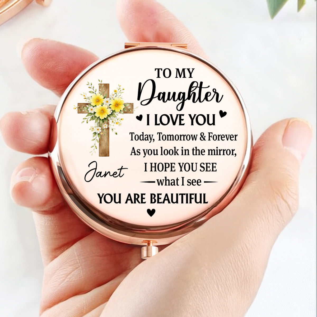 My Beautiful Daughter - Personalized Compact Mirror
