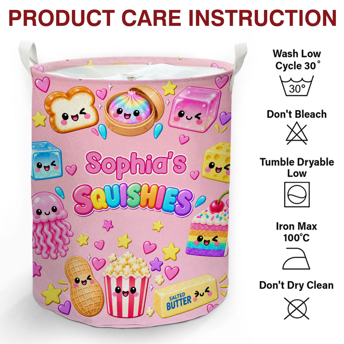 Squishy Love Lives Right Here - Personalized Basket