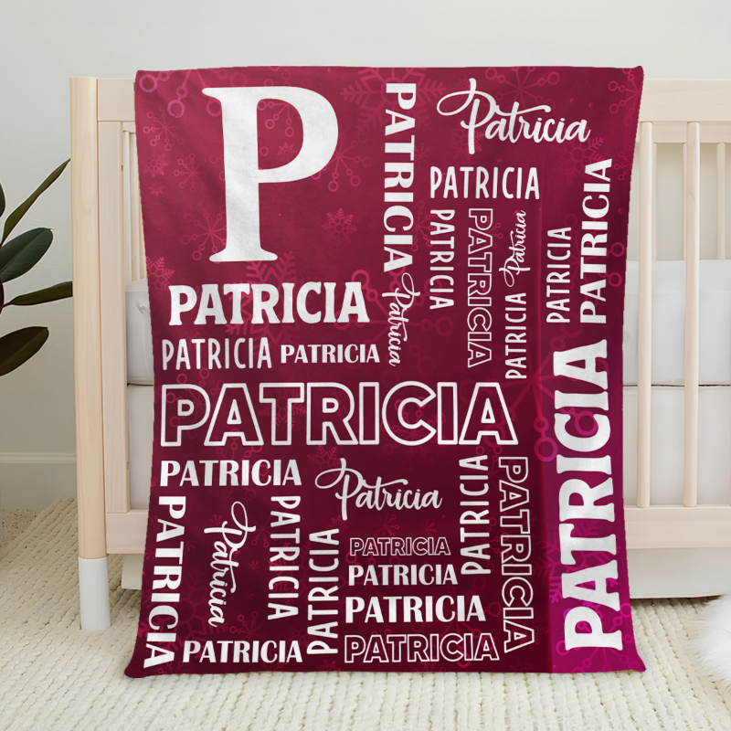 Name Collage - Personalized Fleece Blanket