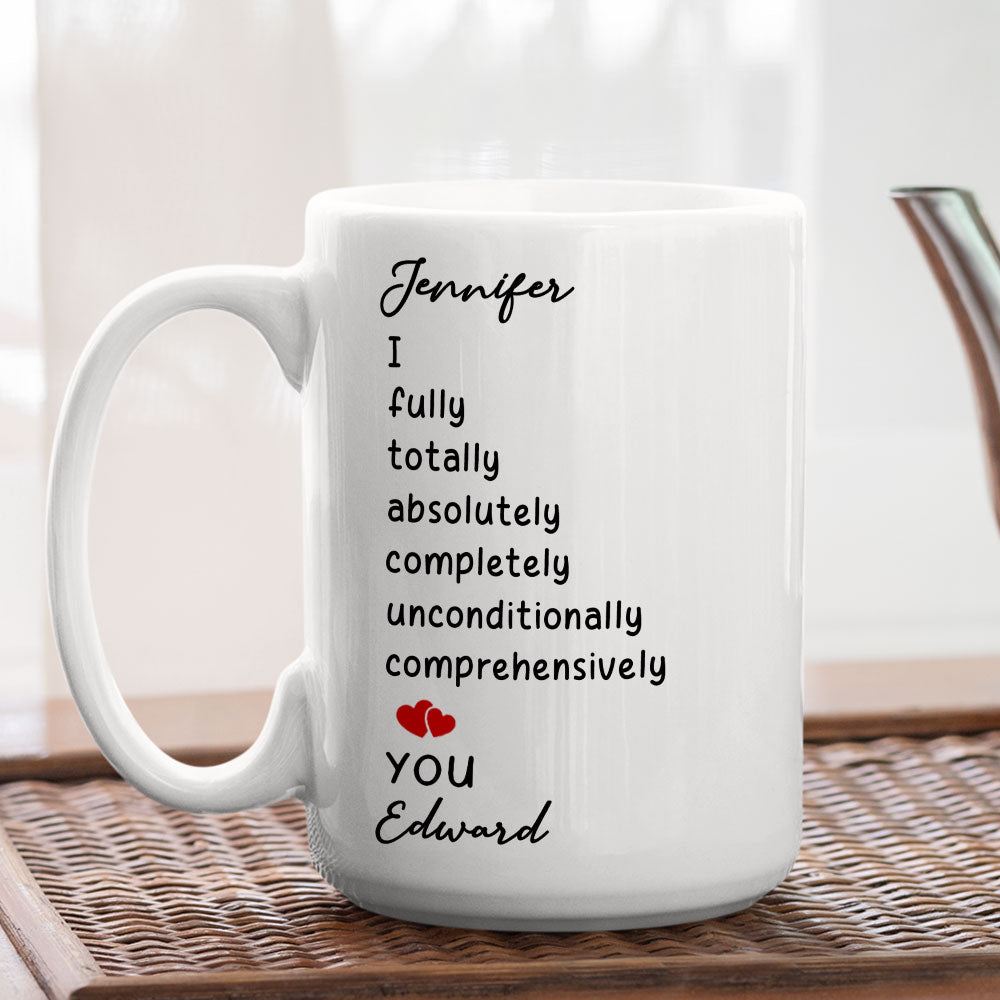 Custom Anniversary Keepsake Gifts For Couple • I Love You Unconditionally - Personalized Coffee Mug
