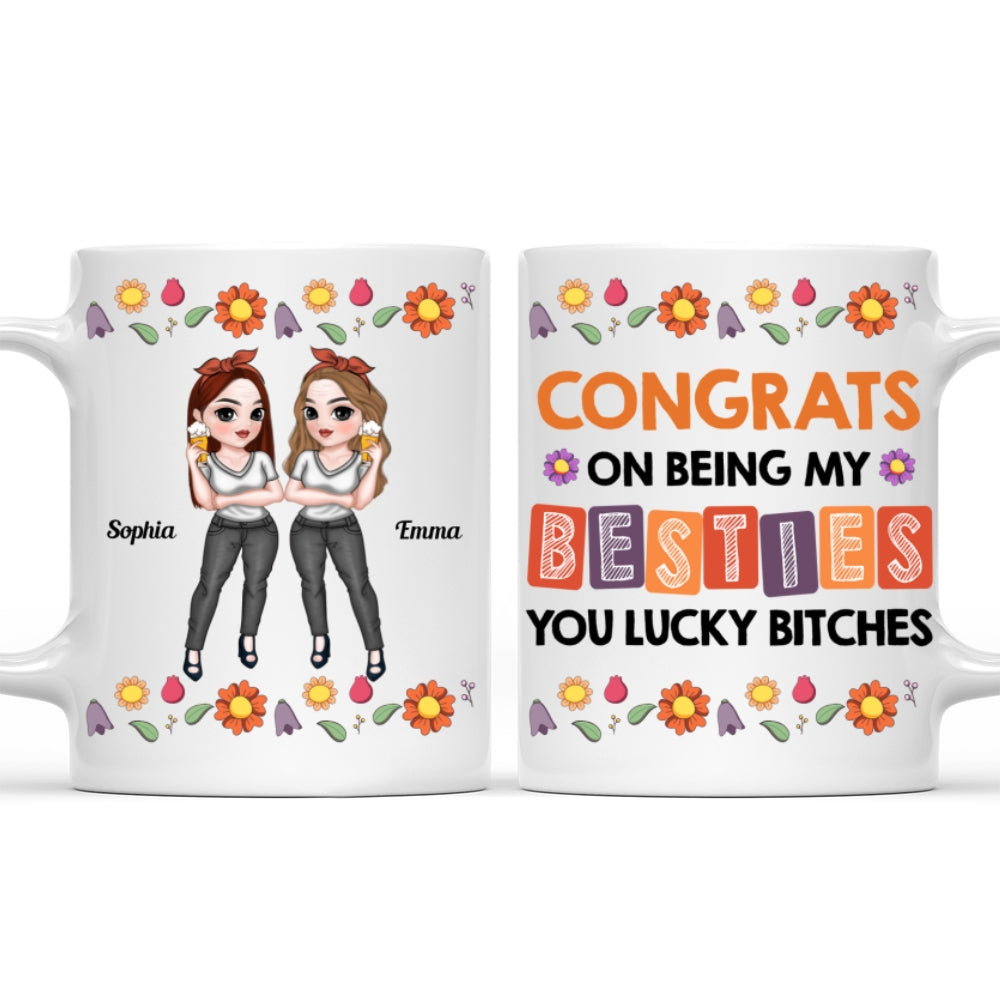 Custom Best Friend, Christmas & Birthday Friendship Keepsake Gift • Forever My Bestie - Personalized Coffee Mug