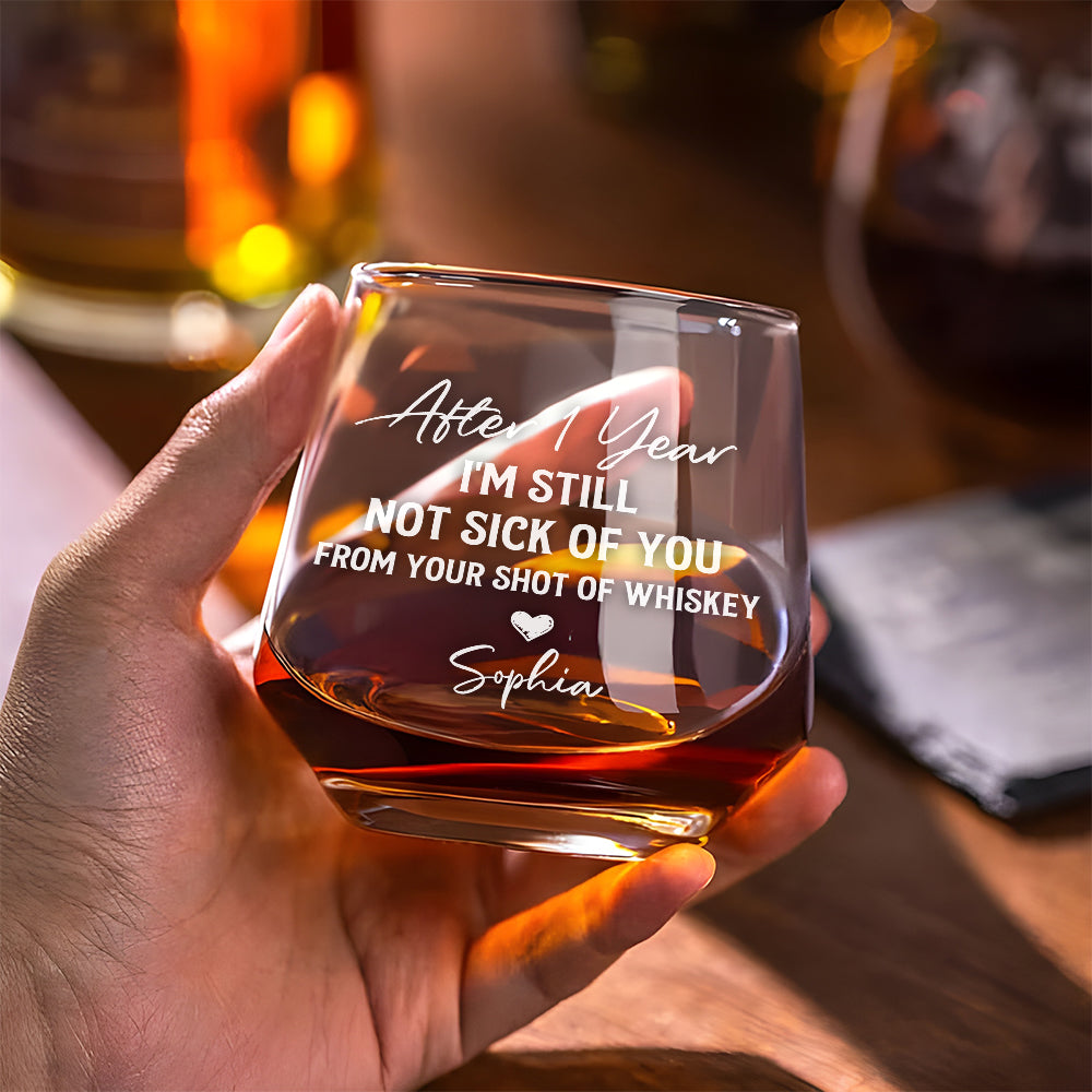 Custom Christmas Anniversary Birthday Drinkware Gifts for Couple • Love You Still - Personalized Whiskey Glass