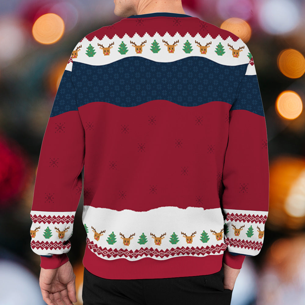 Custom Christmas Sweatshirt, Holiday Birthday Gift • Our First Christmas - Personalized All-Over-Print Sweatshirt
