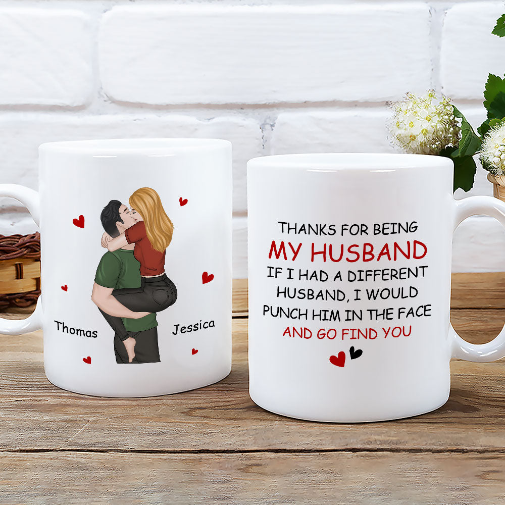 Custom Anniversary Keepsake Gifts For Couple • Punch Him And Go Find You - Personalized Coffee Mug